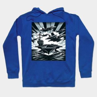 Aircraft Carrier and Jets Hoodie